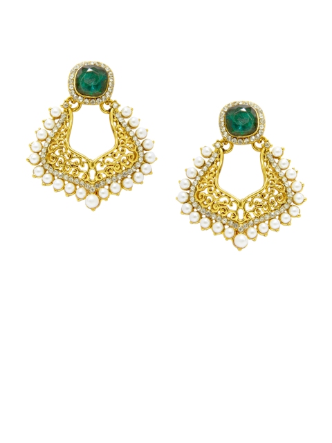 

Peora Gold-Plated & Green Drop Earrings
