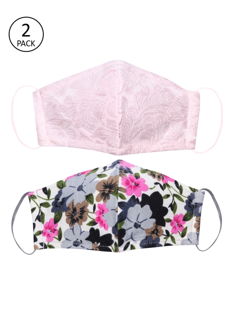 

CUTECUMBER Girls Pack of 2 Reusable Assorted 2-Layer Cloth Masks