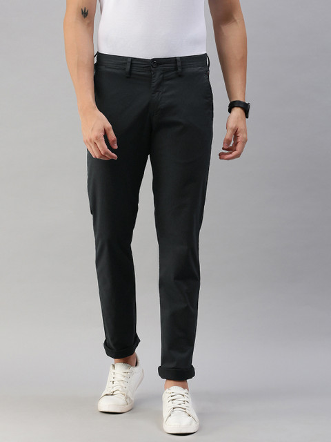 

Louis Philippe Sport Men Black Slim Fit Self Design Regular Trousers