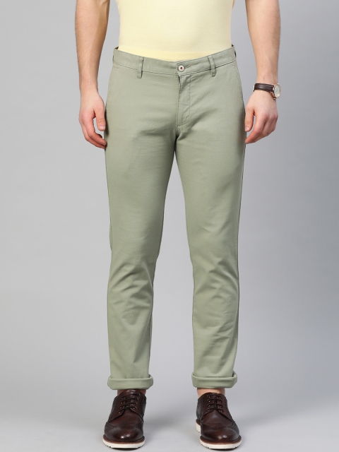 

Louis Philippe Sport Men Green Super Slim Fit Self Design Regular Trousers