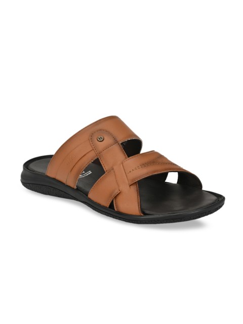 

Hitz Men Tan Comfort Leather Sandals