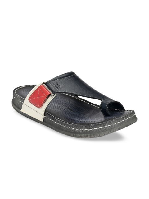 

Hitz Men Blue & White Comfort Leather Sandals
