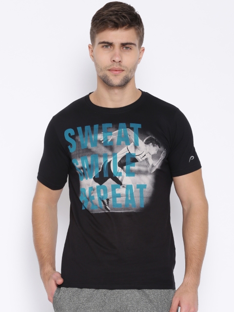 

Proline Active Black Printed Pure Cotton T-shirt
