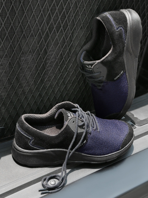 

Supra Men Navy & Black Noiz Sneakers, Navy blue