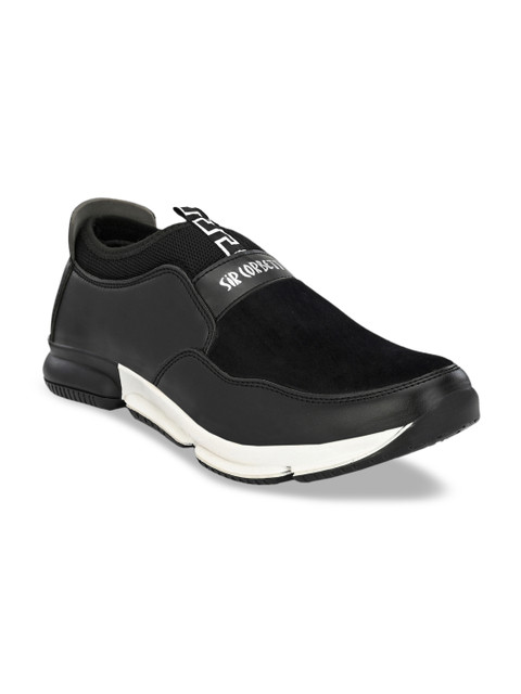 

Sir Corbett Men Black Slip-On Sneakers