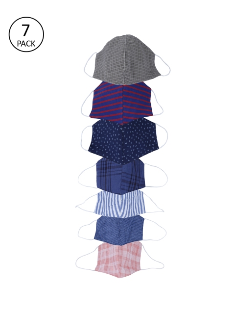 

Be Indi Unisex 7 Pcs Assorted 3 Ply Anti-Microbial Reusable Cloth Masks