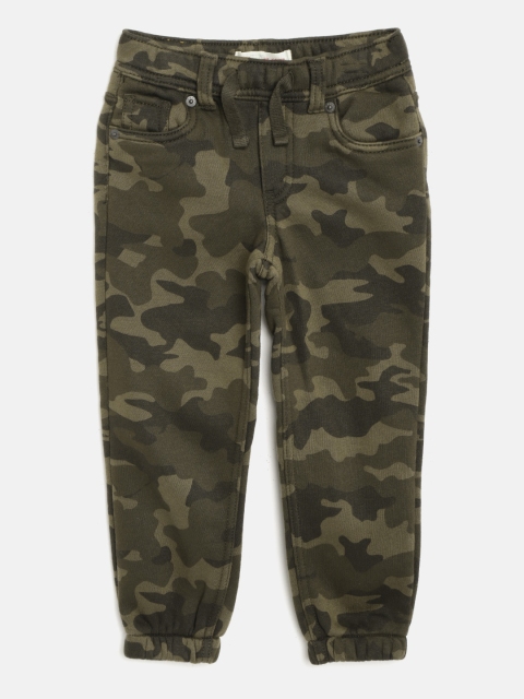 

Levis Boys Olive Green Camouflage Print Regular Fit Joggers