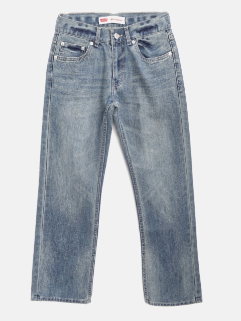 

Levis Boys Blue 505 Regular Fit Mid-Rise Clean Look Jeans