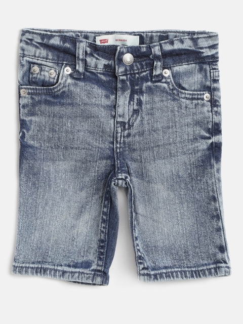 

Levis Girls Blue Washed Slim Fit Denim Shorts