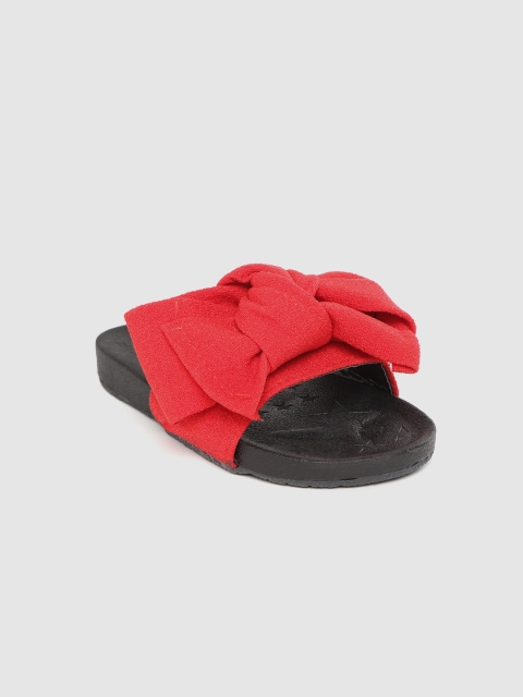 

Hoppipola Girls Red Solid Open Toe Flats