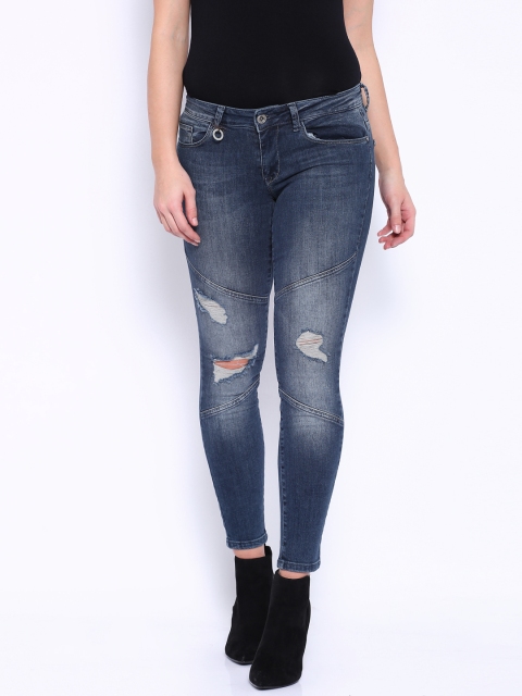 

ONLY Blue Skinny Low-Rise Stretchable Jeans