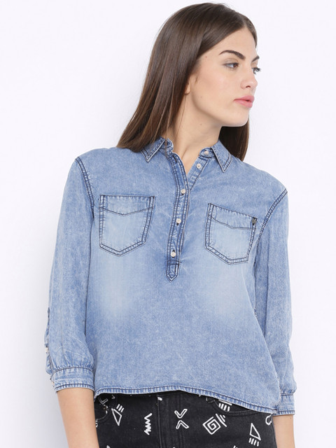 

ONLY Blue Denim Shirt