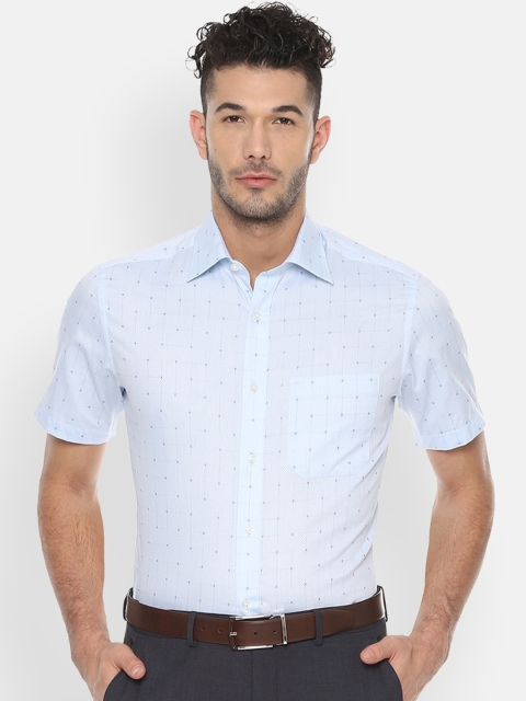 

Louis Philippe Men Blue Classic Regular Fit Printed Formal Shirt