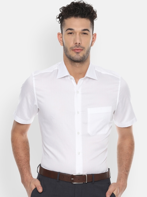

Louis Philippe Men White Classic Regular Fit Solid Formal Shirt