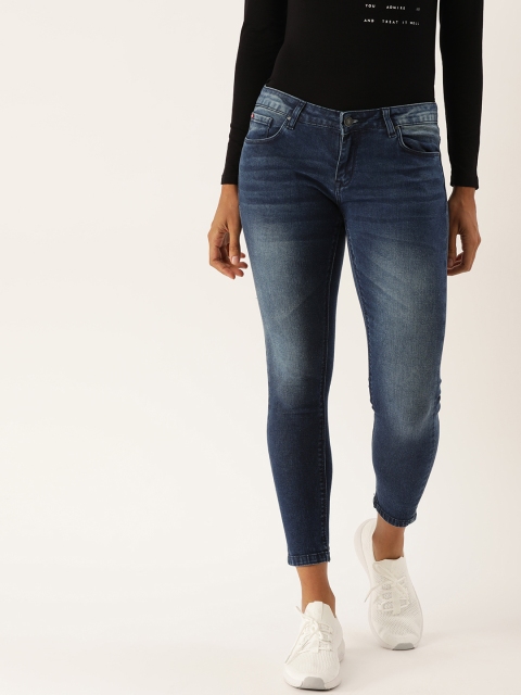 

Lee Cooper Women Blue Skinny Fit Low-Rise Clean Look Stretchable Cropped Jeans