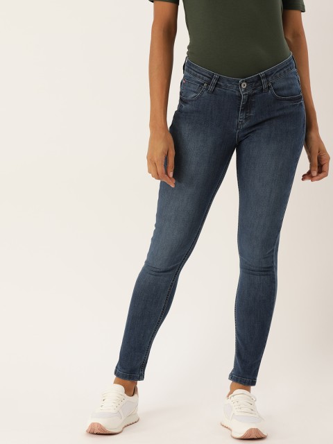 

Lee Cooper Women Blue Alex Skinny Fit Low-Rise Clean Look Stretchable Cropped Jeans