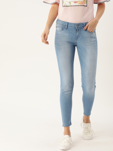 

Lee Cooper Women Blue Alex Skinny Fit Low-Rise Clean Look Stretchable Cropped Jeans