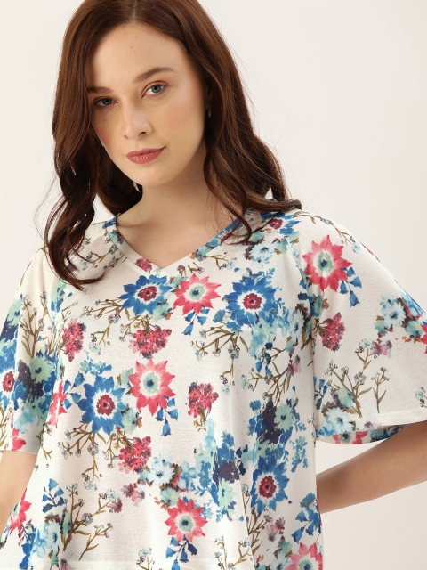 

Lee Cooper Women Off-White Printed A-Line Top