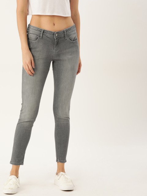 

Lee Cooper Women Grey Skinny Fit Mid-Rise Clean Look Stretchable Jeans