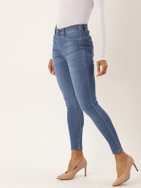 

Lee Cooper Women Blue Faded Denim Jeggings
