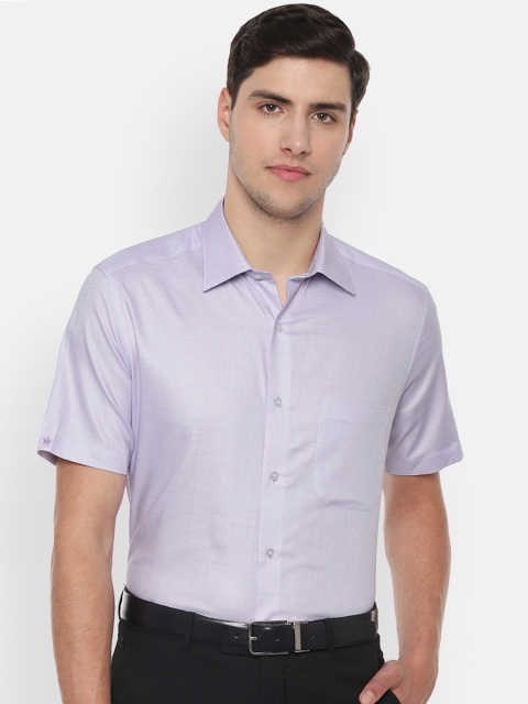 

Louis Philippe Men Lavender Classic Fit Textured Formal Shirt