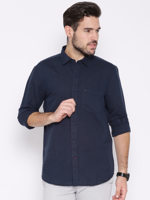 

Proline Navy Linen Casual Shirt, Navy blue