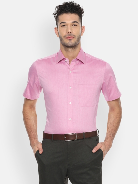 

Louis Philippe Men Pink Solid Classic Regular Fit Formal Shirt