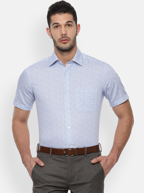 

Louis Philippe Men Blue Printed Classic Fit Formal Shirt