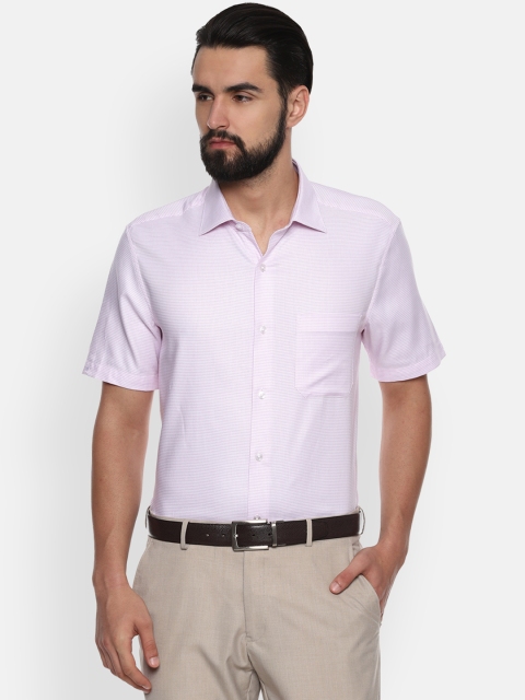 

Louis Philippe Men Pink Micro Print Classic Fit Formal Shirt