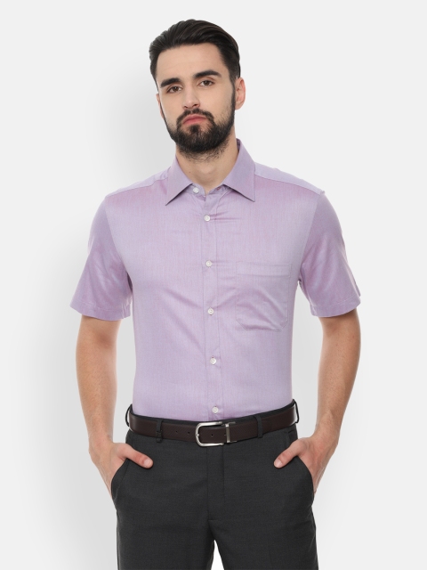 

Louis Philippe Men Purple Solid Formal Shirt