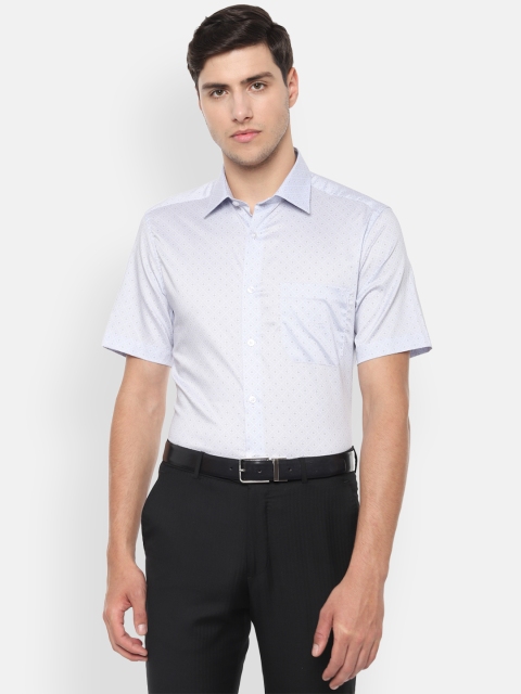 

Louis Philippe Men Blue Micro Ditsy Printed Formal Shirt