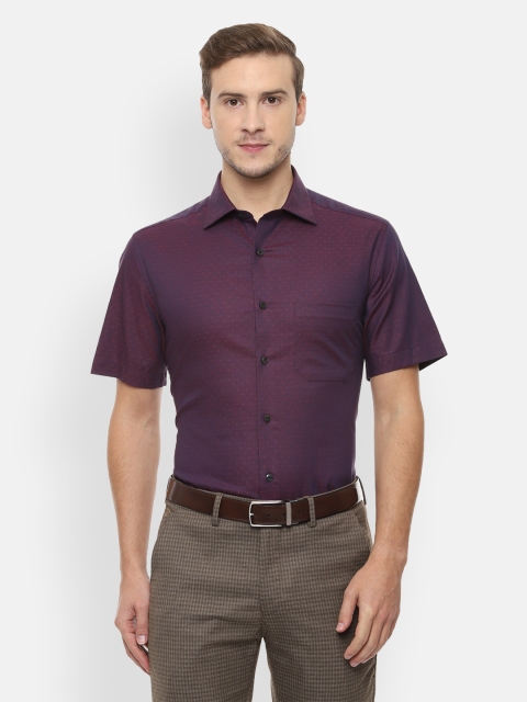 

Louis Philippe Men Purple Micro Ditsy Printed Formal Shirt