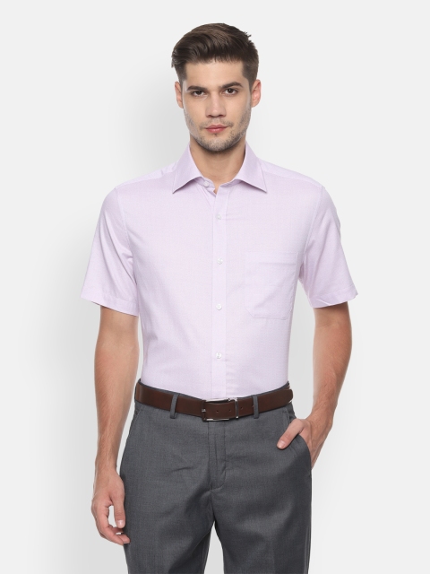 

Louis Philippe Men Purple Classic Fit Solid Formal Shirt