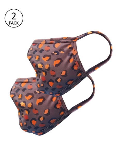 

nestroots Unisex 2 Pcs Brown Reusable 2-Ply Protective Outdoor Mask