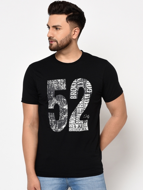 

98 Degree North Men Black Printed Round Neck T-shirt