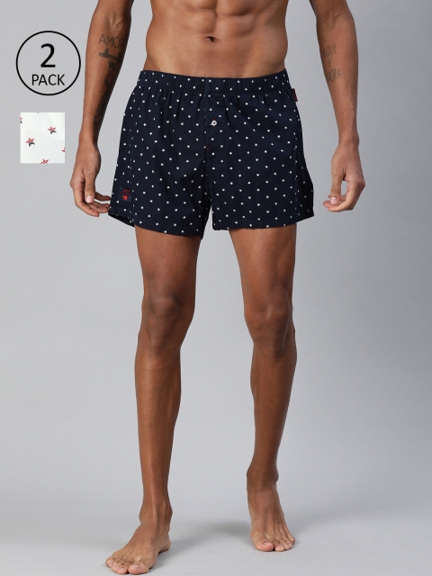 

THE BEAR HOUSE Men Pack of 2 Assorted Printed Pure Cotton Boxers TBH-BLITZ