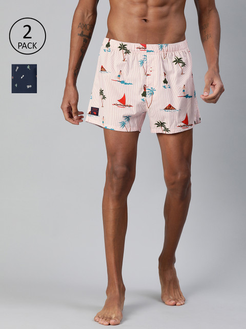 

THE BEAR HOUSE Men Pack of 2 Assorted Printed Boxers TBH-MORAY