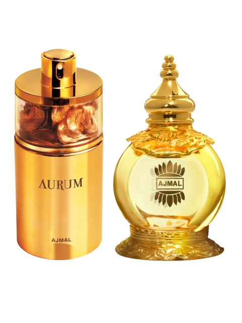 

Ajmal Women Set of EDP & Perfume, Gold