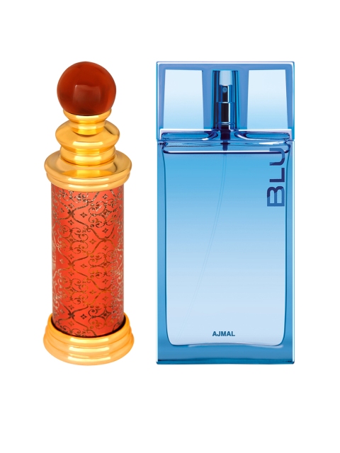 

Ajmal Unisex Set of 2 Blu Perfume 100ML & Classic Oud Attar Concentrated Alcohol Free 10ML, Blue