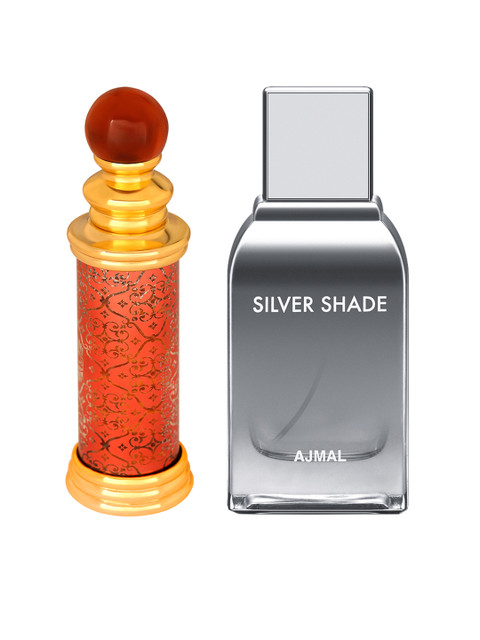

Ajmal Unisex Set of 2 Classic Oud Attar 10ML & Silver Shade EDP Citrus Perfume 100ML
