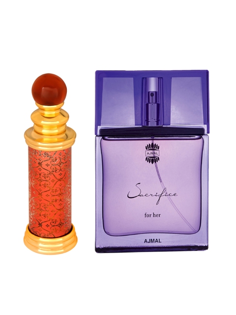 

Ajmal Set of Women Sacrifice For HER EDP & Unisex Classic Oud Concentrated, Purple