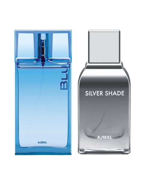 

Ajmal Men Set of Blu EDP Perfumes 90 ml & Silver Shade EDP 100 ml, Blue