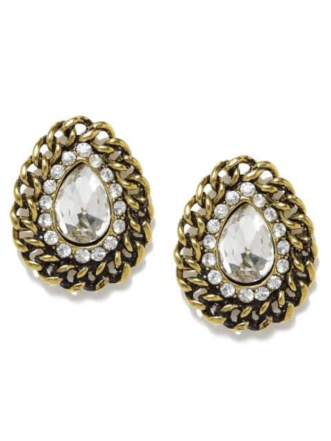 

Pipa Bella Antique Gold-Toned Oversized Stud Earrings