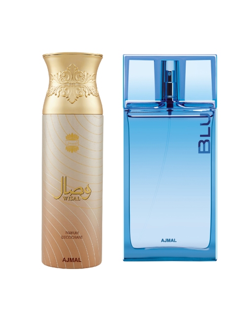 

Ajmal Set of Women Deodorant & Men EDP, Blue