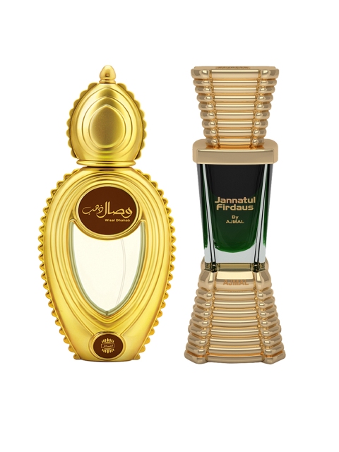

Ajmal Set of Wisal Dhahab EDP & Jannatul Firdaus Oriental Perfume, Brown