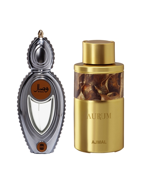 

Ajmal Se of Wisal Oriental EDP & Aurum Fruity Perfume, Gold