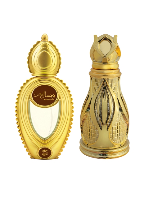 

Ajmal Set Of Wisal Dhahab EDP Woody & Khofooq Concentrated Floral Perfume, Brown