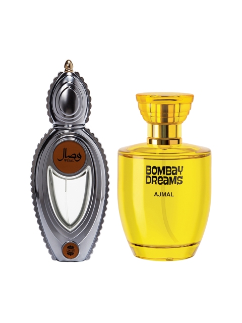 

Ajmal Unisex Set Of 2 Wisal EDP 50ml & Bombay Dreams EDP 100ml Perfume, Gold
