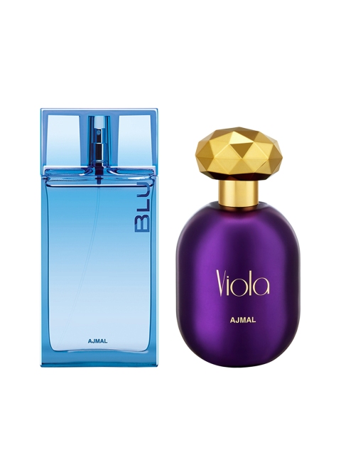 

Ajmal Men Set of 2 Blu EDP 90ml & Viola EDP 75ml Perfume Scent for Skin, Blue
