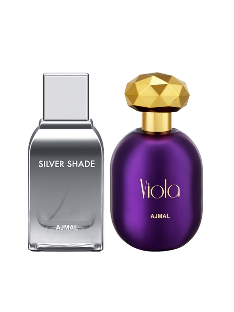 

Ajmal Men Set of 2 Silver Shade EDP 100ML & Viola EDP 75ML, Purple
